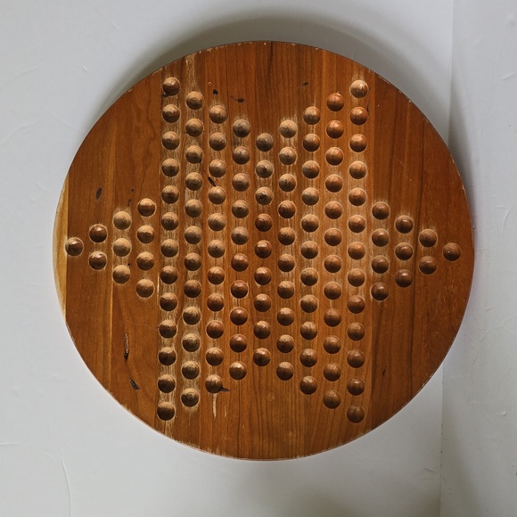 Wooden Chinese Checkers Game Board Vermont Made Maple Landmark Woodcraft Company - Picture 10 of 12